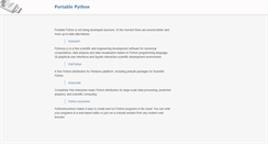 Desktop Screenshot of portablepython.com