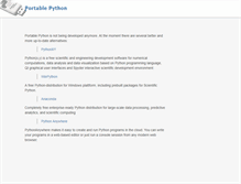 Tablet Screenshot of portablepython.com